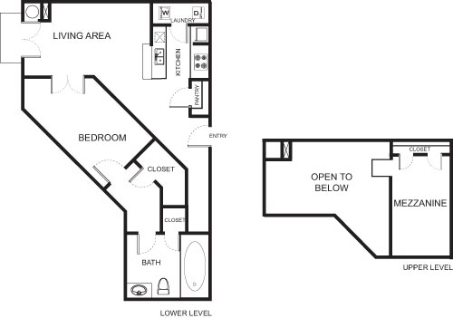 One Bedroom- 4430 Floorplan Image